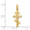 14K Yellow Gold INRI Orthodox Crucifix Pendant Charm Jewerly 25mm x 11mm
